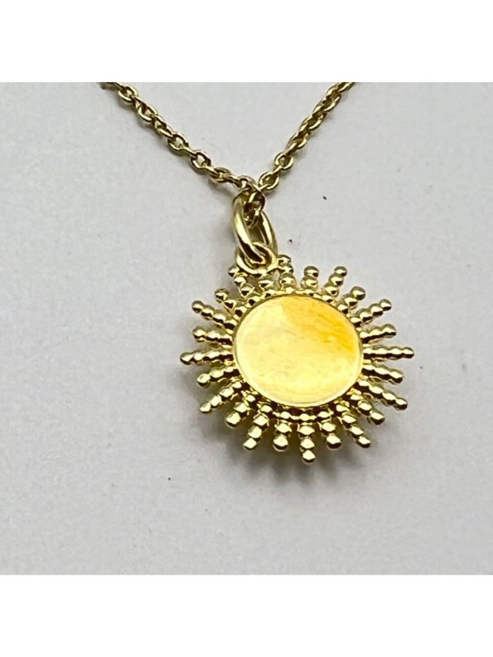 Ana Luisa Pendant Necklace Gold-Plated Sunburst Mother of Pearl 15+2" Dainty - Picture 5 of 10